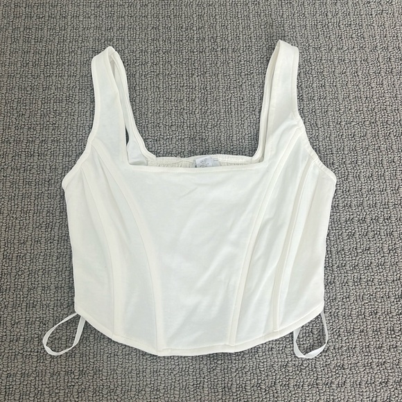 Off white Tilly’s cotton corset top size small - Picture 1 of 5